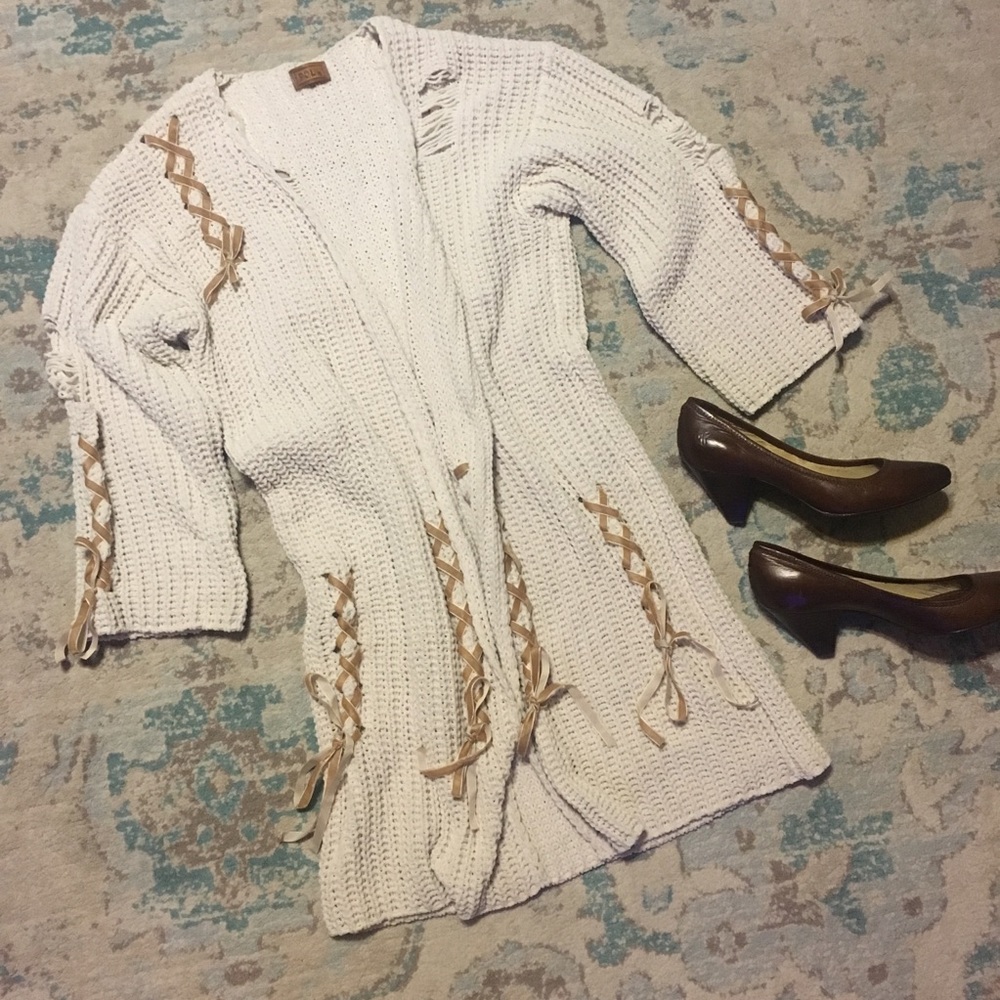 POL Distressed Cardigan